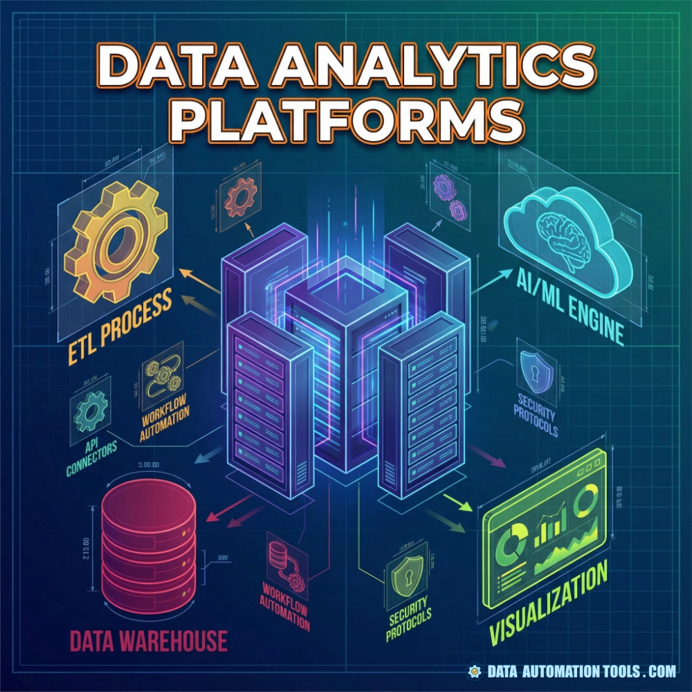 blueprint-style schemetic of various data analytics tools and their pipeline flows