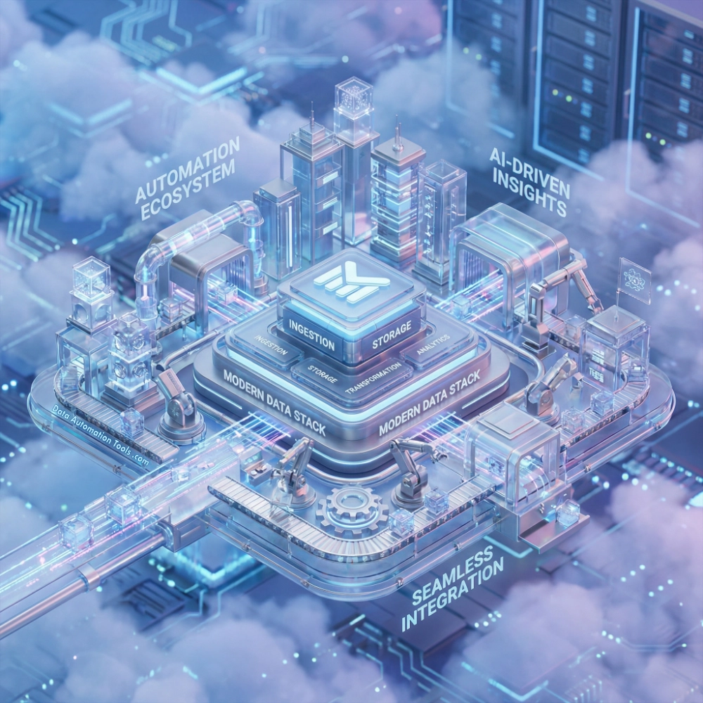 an image depicting a data stack as a modern data automation ecosystem